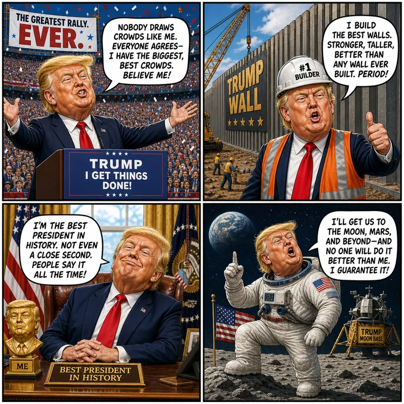 Satirical editorial cartoon