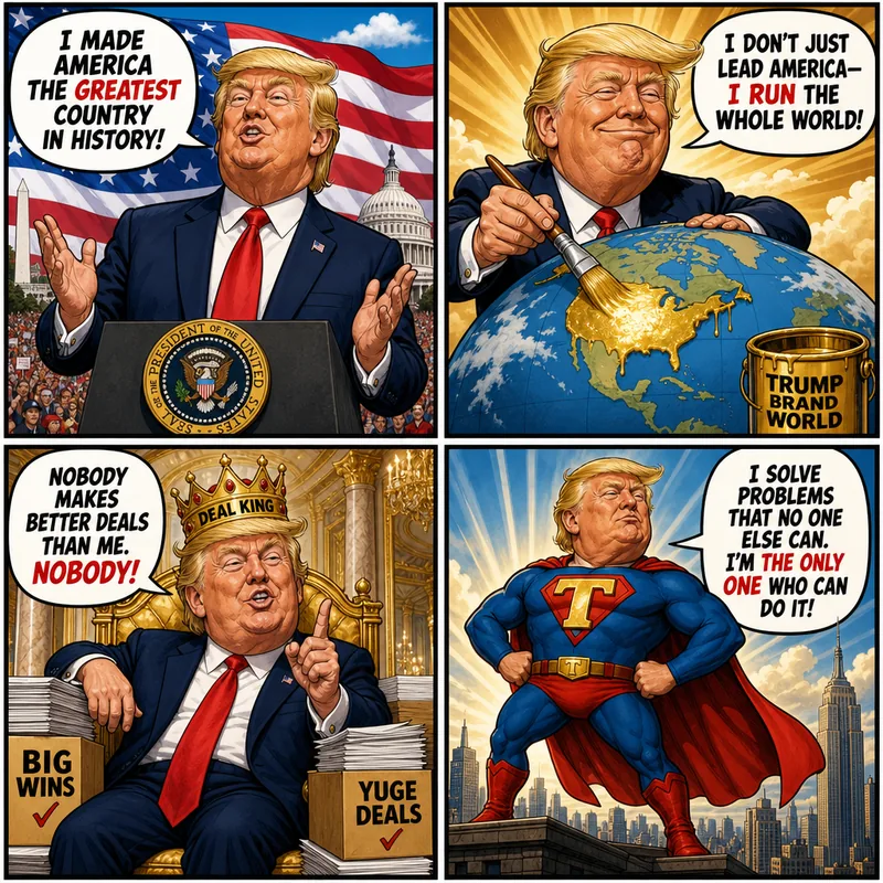 Satirical editorial cartoon