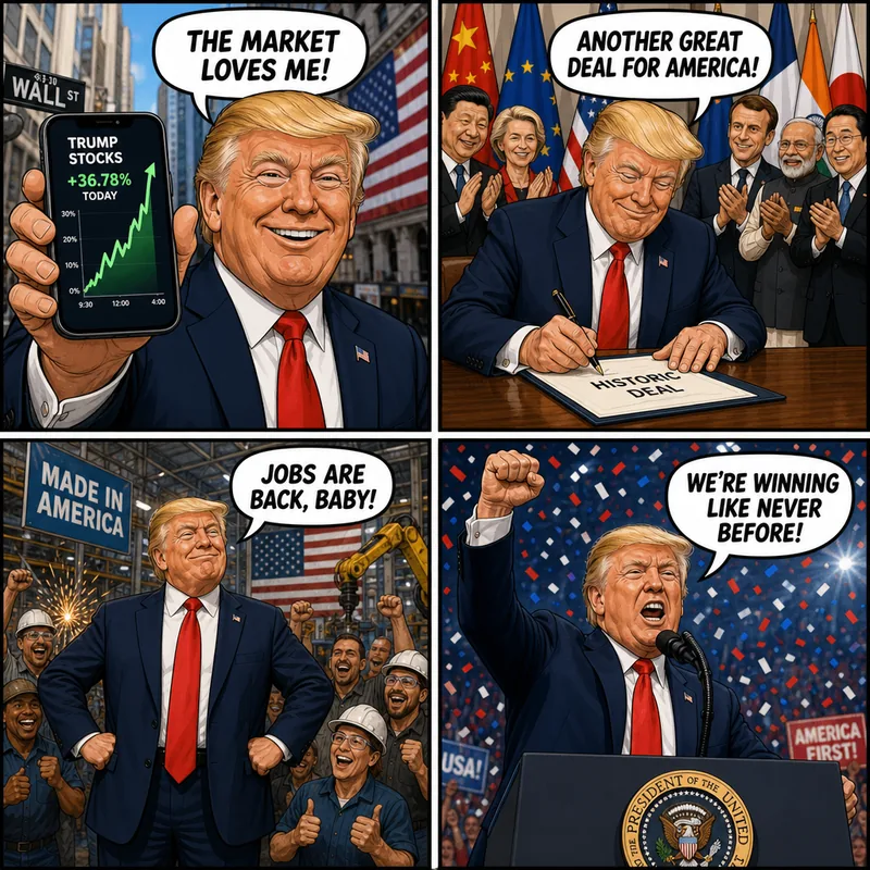 Satirical editorial cartoon