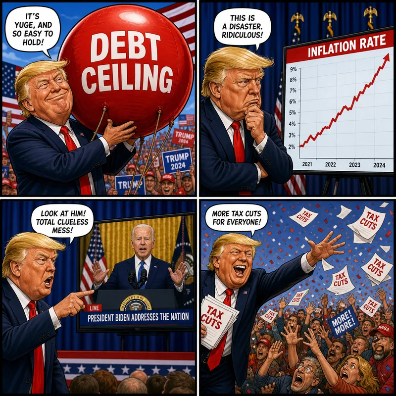 Satirical editorial cartoon