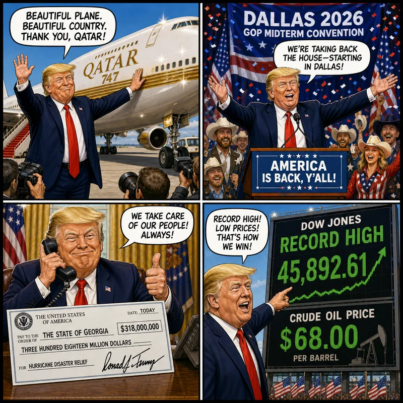 Satirical editorial cartoon
