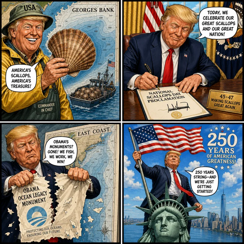 Satirical editorial cartoon