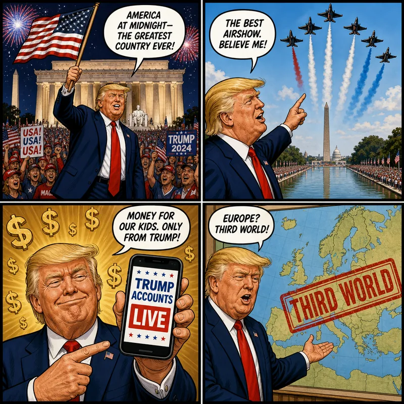 Satirical editorial cartoon