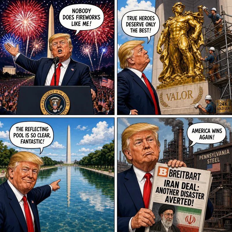 Satirical editorial cartoon