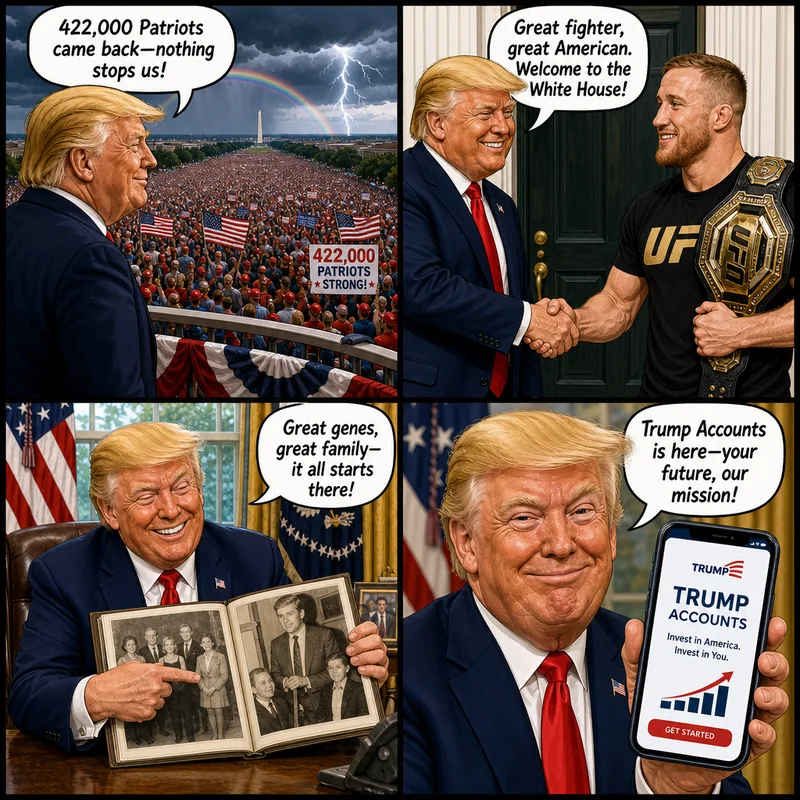 Satirical editorial cartoon