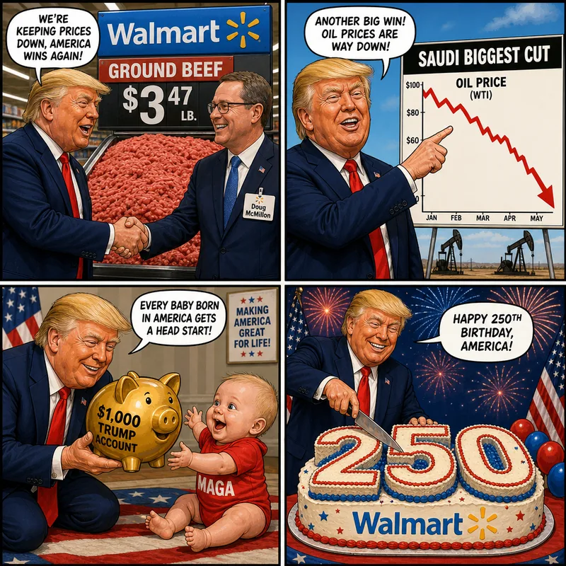 Satirical editorial cartoon