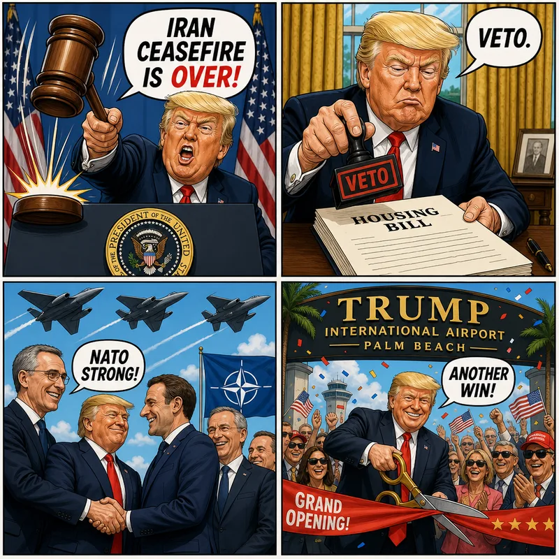 Satirical editorial cartoon