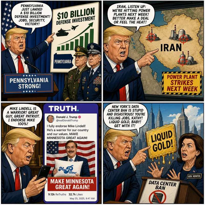 Satirical editorial cartoon