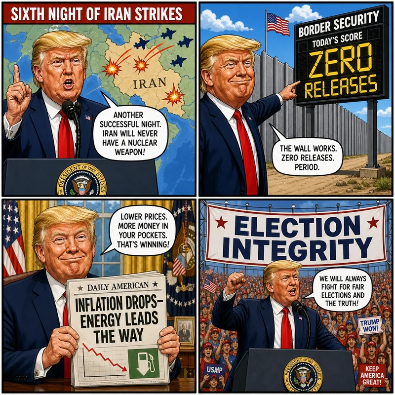 Satirical editorial cartoon