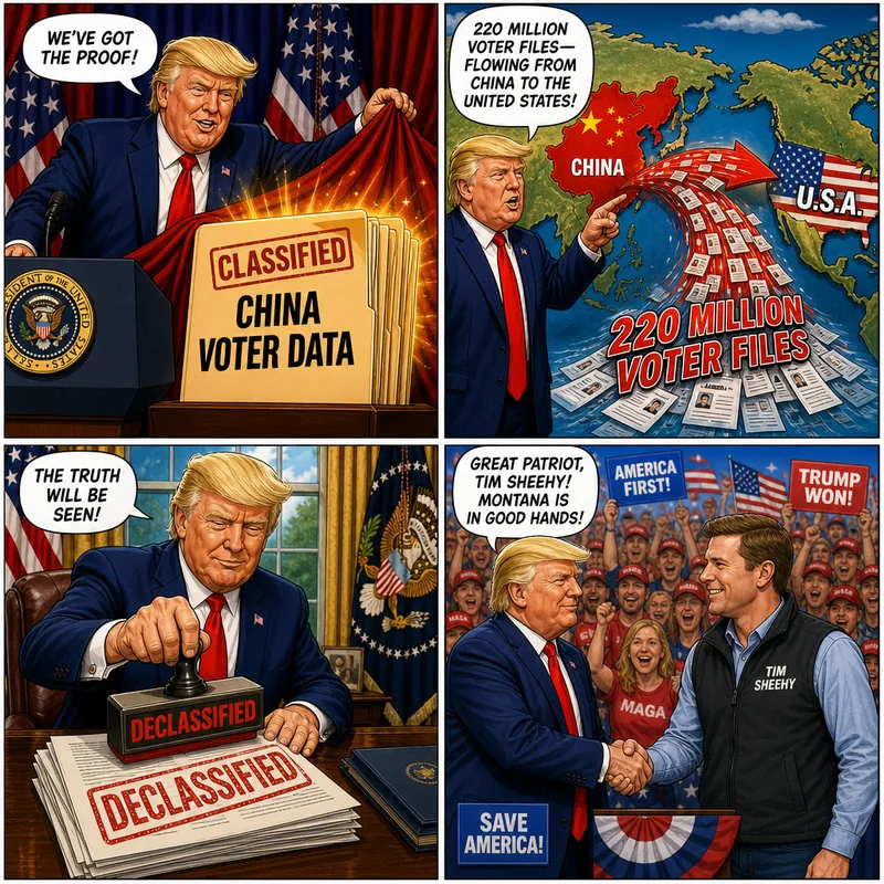 Satirical editorial cartoon