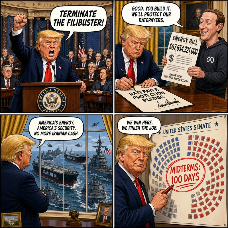 Satirical editorial cartoon