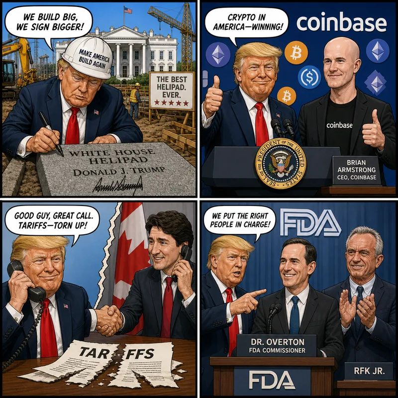 Satirical editorial cartoon