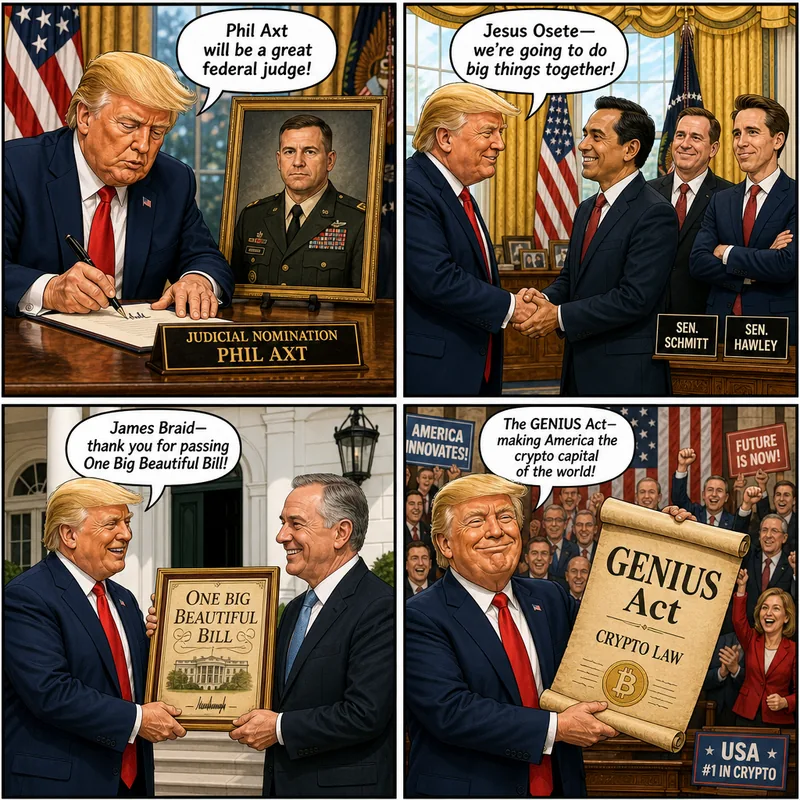 Satirical editorial cartoon
