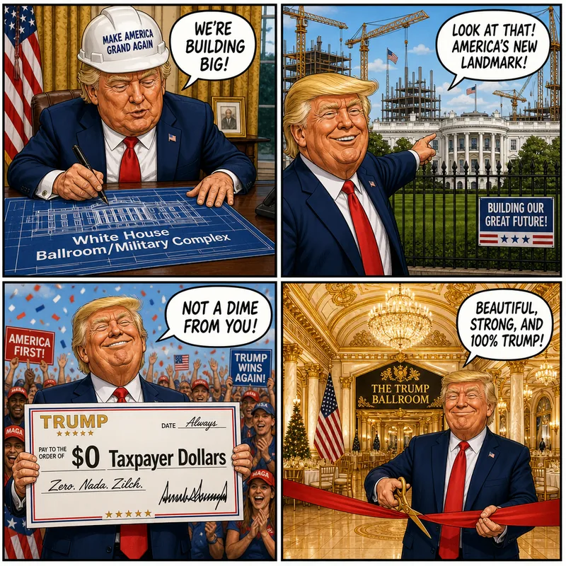 Satirical editorial cartoon