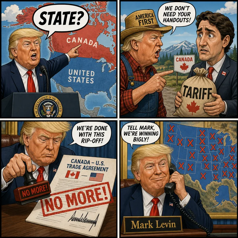 Satirical editorial cartoon