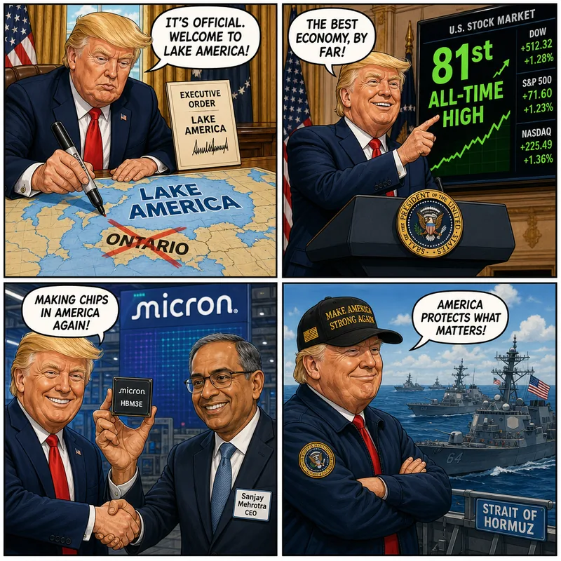 Satirical editorial cartoon