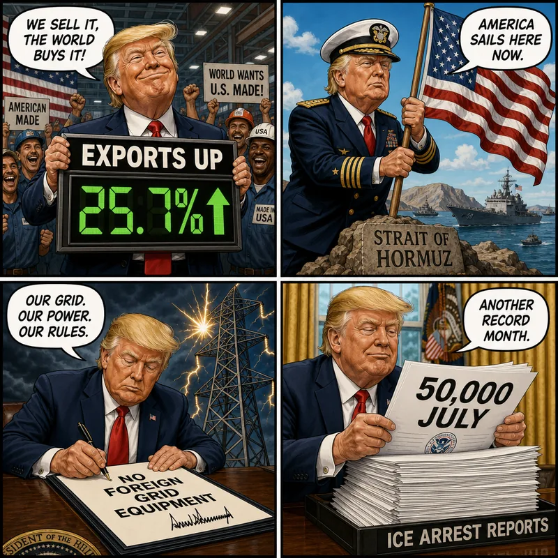Satirical editorial cartoon