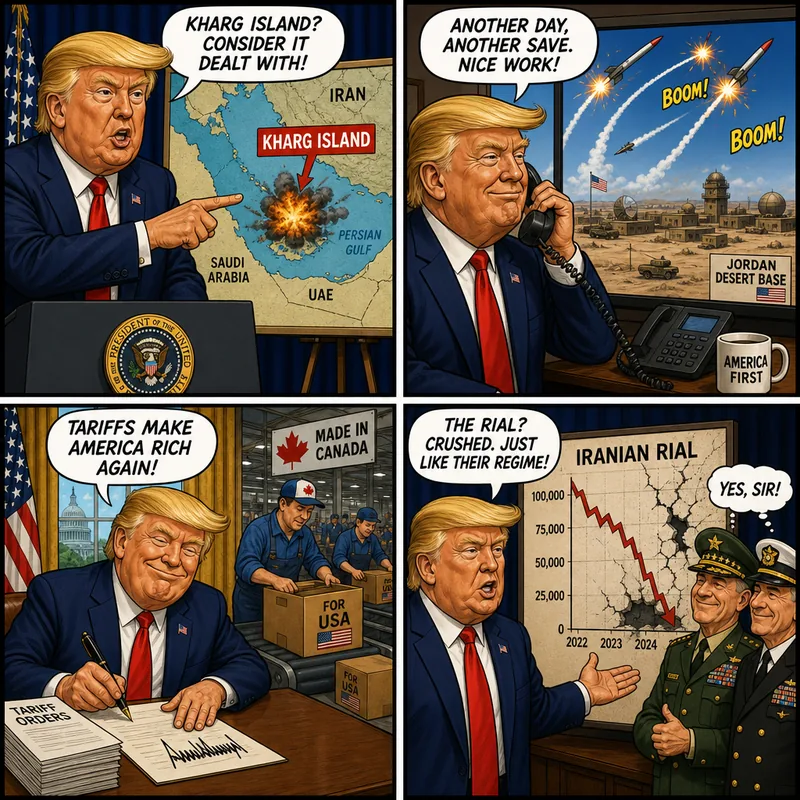 Satirical editorial cartoon