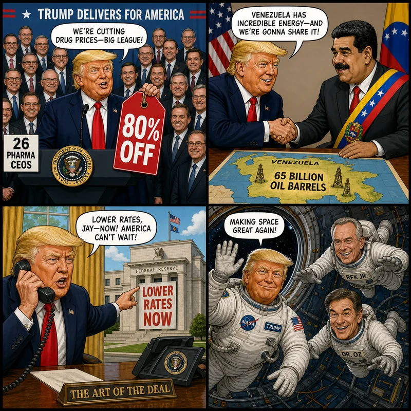 Satirical editorial cartoon