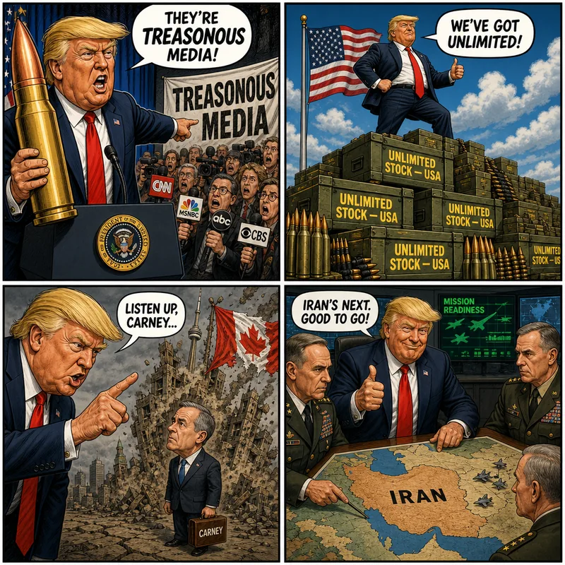 Satirical editorial cartoon