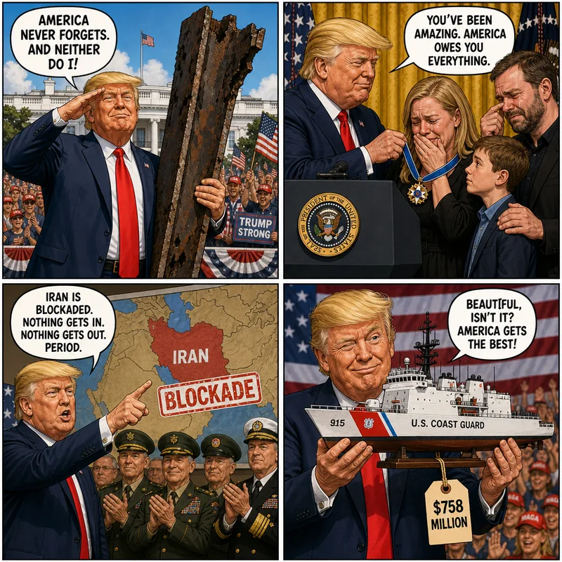 Satirical editorial cartoon