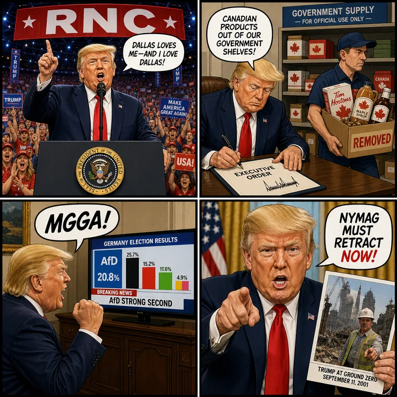 Satirical editorial cartoon