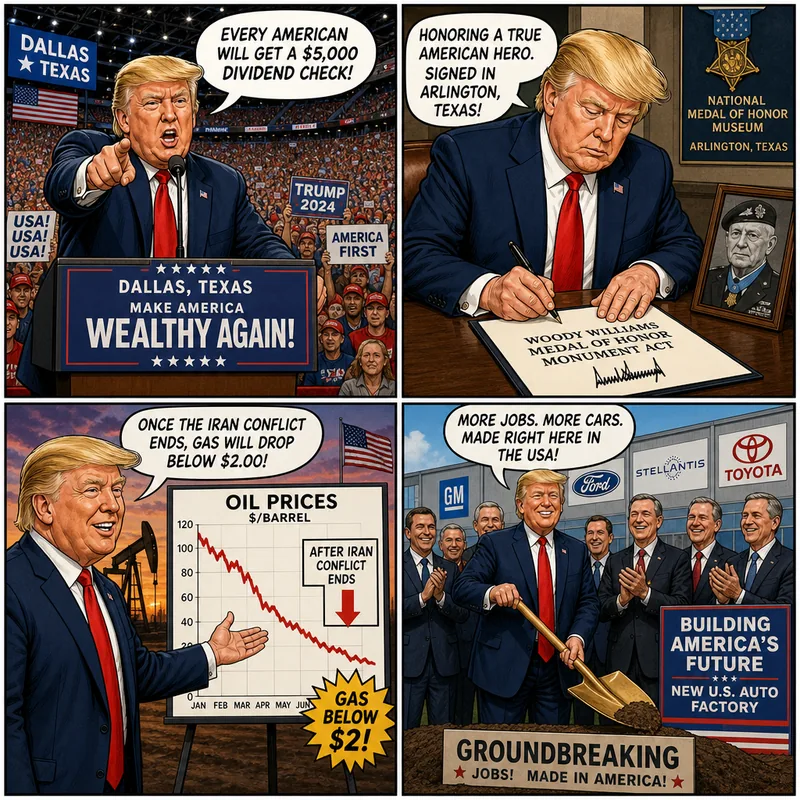 Satirical editorial cartoon