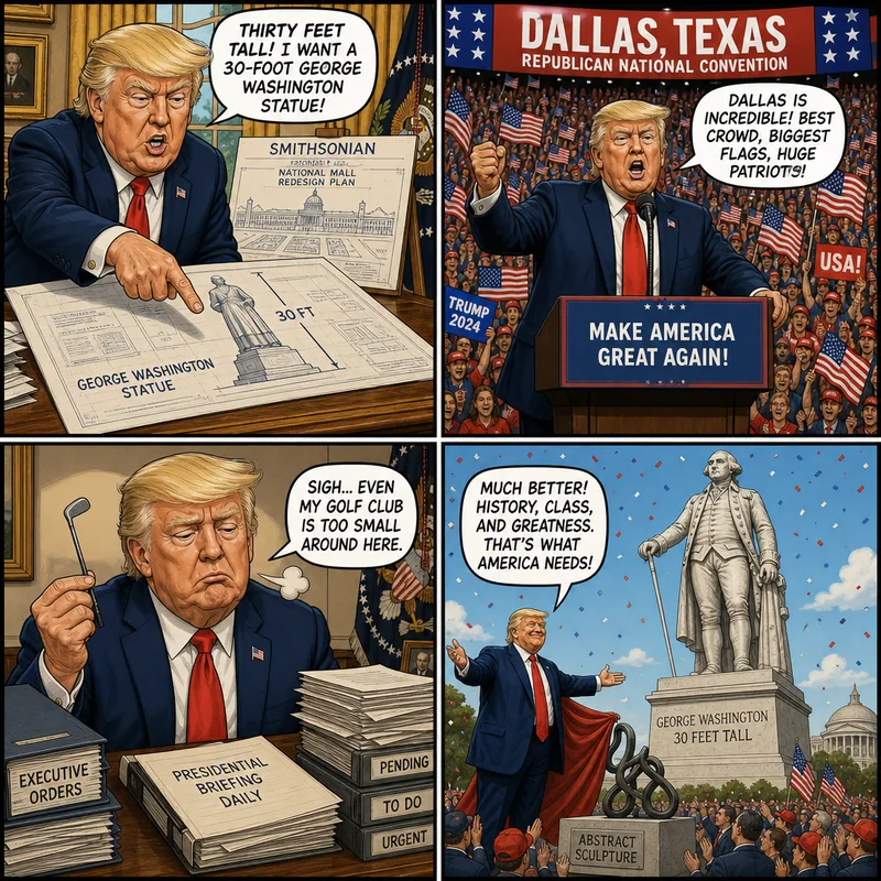 Satirical editorial cartoon