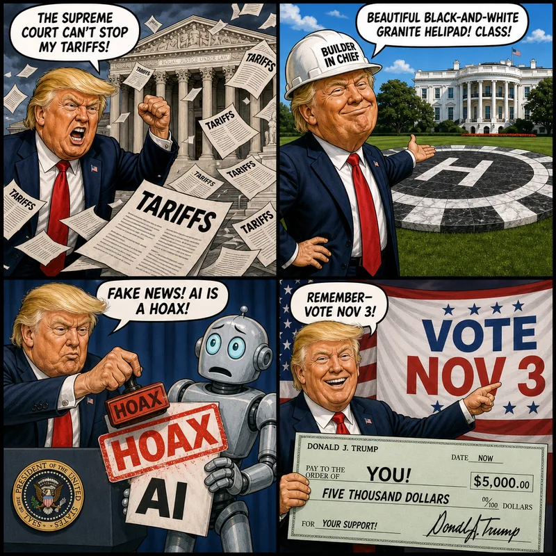 Satirical editorial cartoon