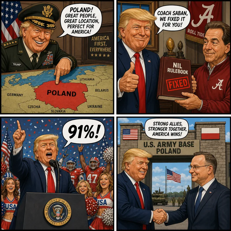 Satirical editorial cartoon