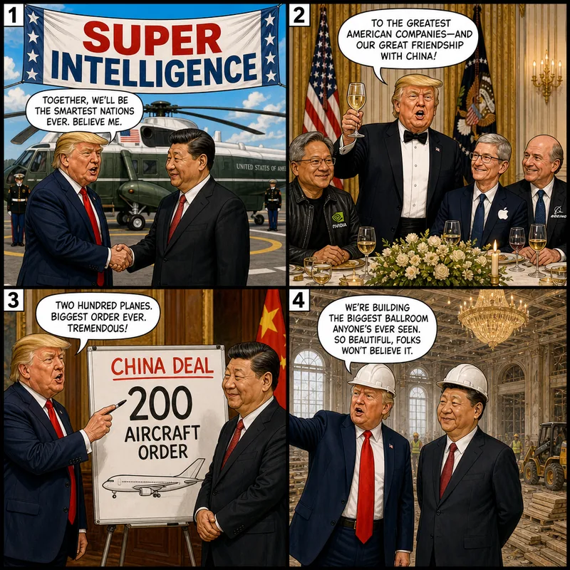 Satirical editorial cartoon