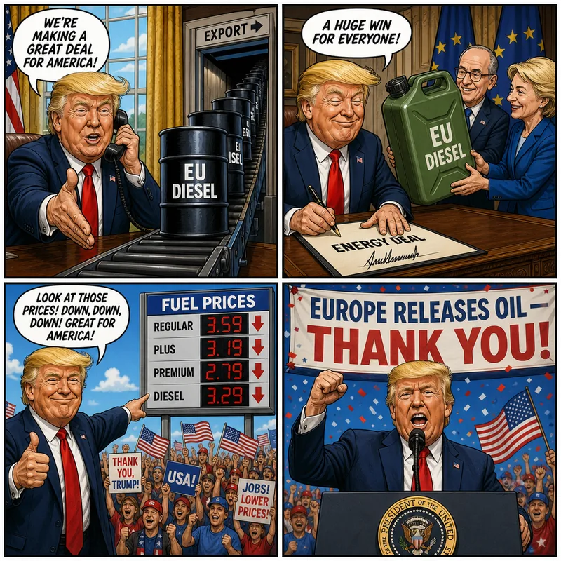 Satirical editorial cartoon
