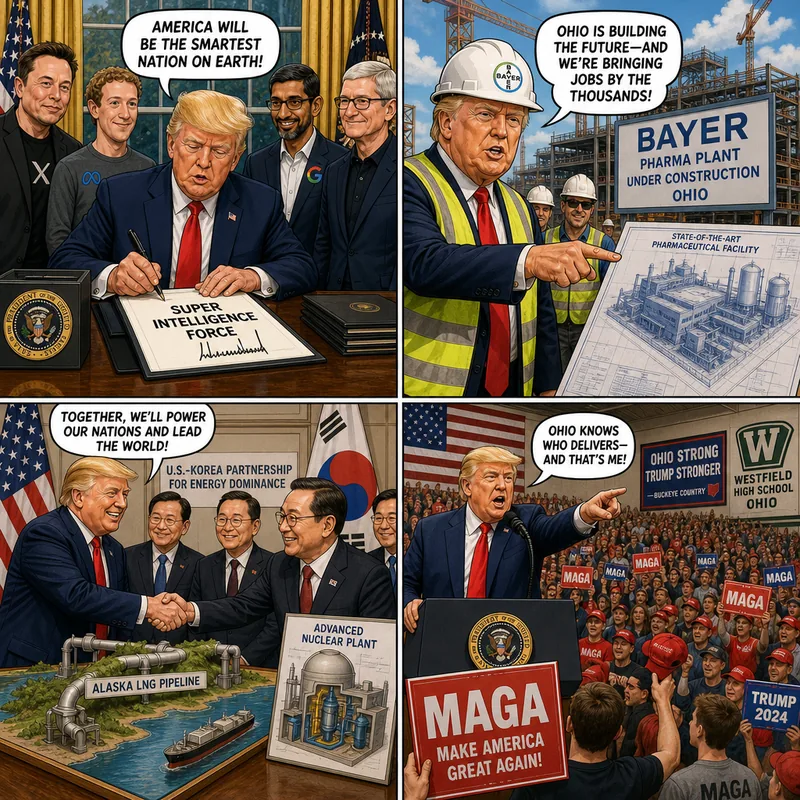 Satirical editorial cartoon