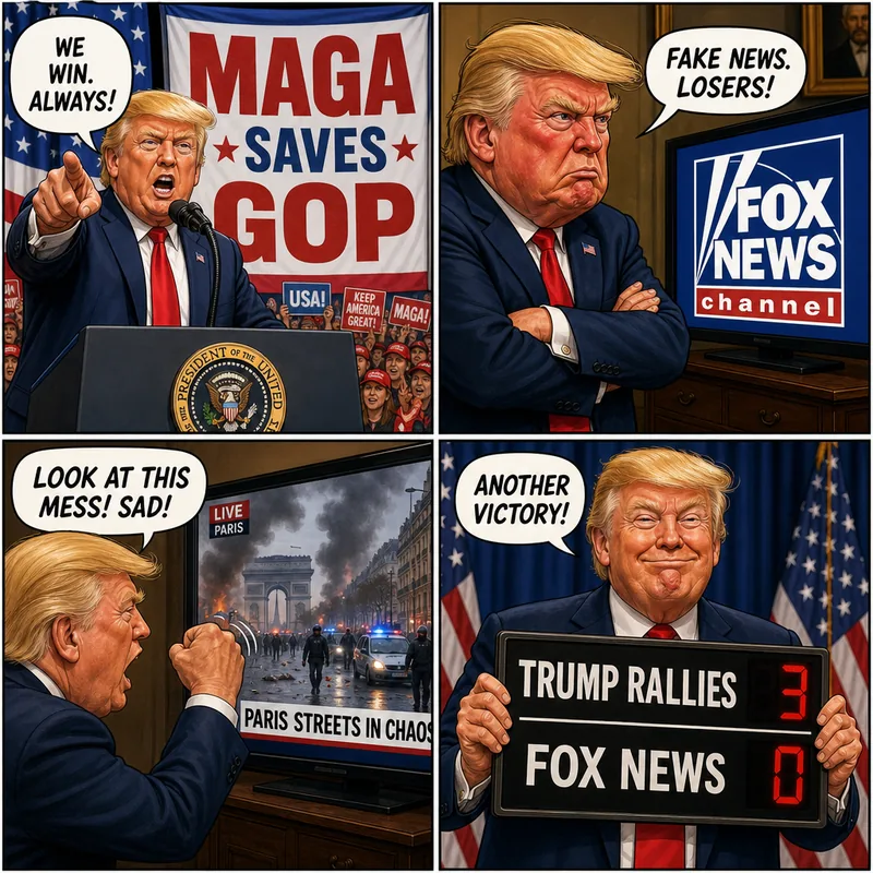 Satirical editorial cartoon