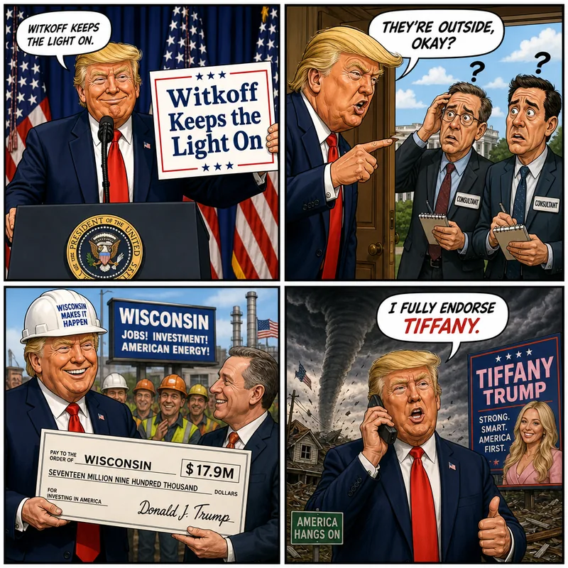 Satirical editorial cartoon