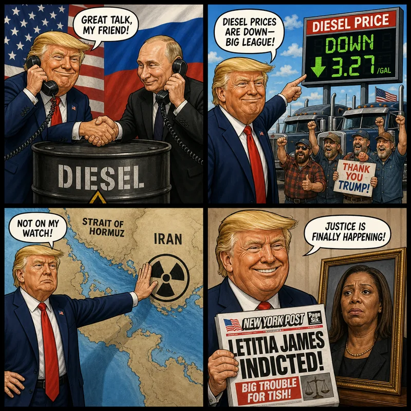 Satirical editorial cartoon