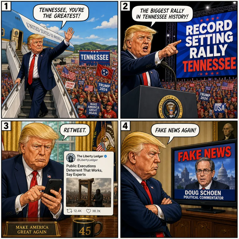 Satirical editorial cartoon