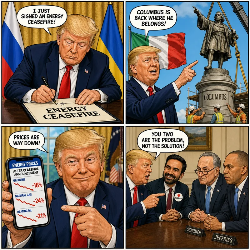 Satirical editorial cartoon
