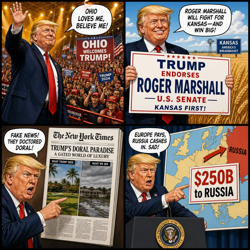 Satirical editorial cartoon